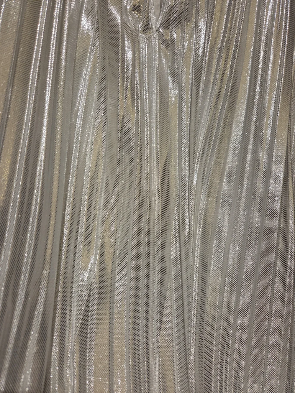OshKosh B'gosh Silver Metallic Pleated Dress